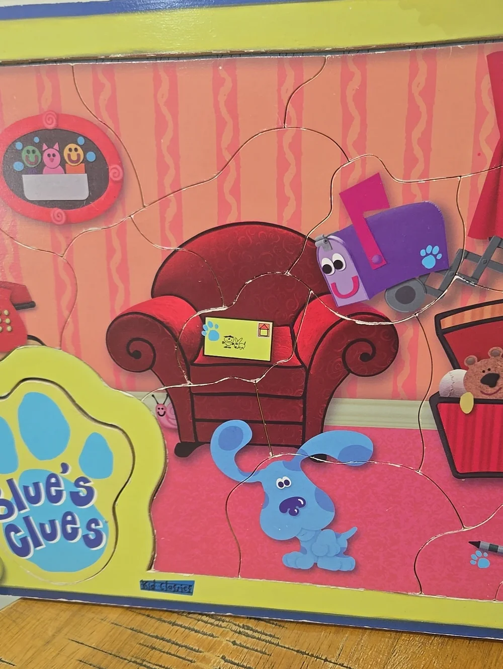Vintage 1998 Blues Clues Wooden Puzzle